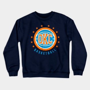 OKC Basketball Vintage Distressed Crewneck Sweatshirt